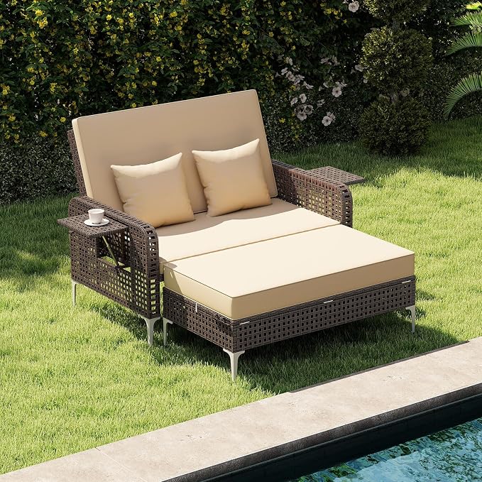 Tangkula Patio Rattan Daybed - Image 2