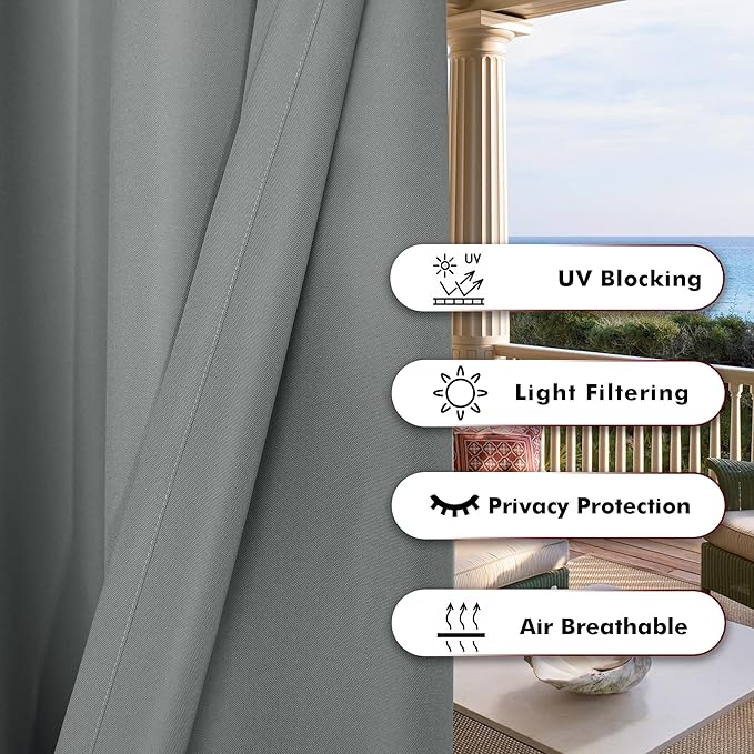BONZER Wide Waterproof Outdoor Curtains - Image 4
