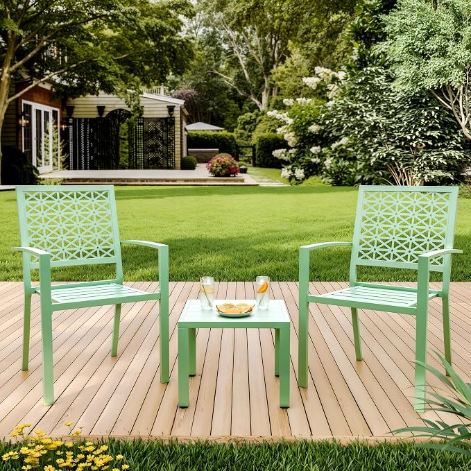 GAOMON 3 Piece Patio Bistro Set, Outdoor Patio Furniture Set - Image 2