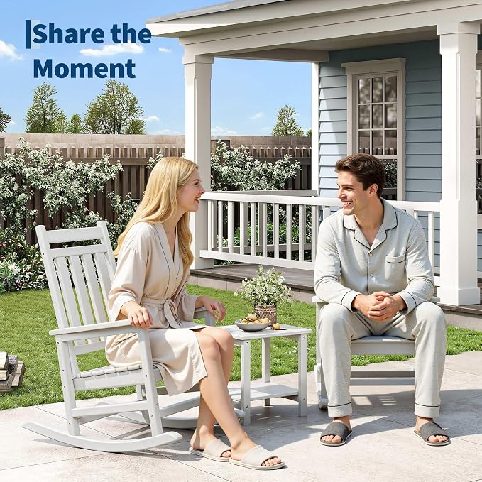 HDPE Rocking Chair Outdoor Set of 6 - Image 3