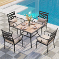 PHI VILLA 5 Pieces Outdoor Dining Set by PHIVILLAThepioneerofcomfortablehouseholdsupplies