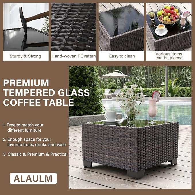 ALAULM 13 Pieces Outdoor Patio Furniture Set - Image 5
