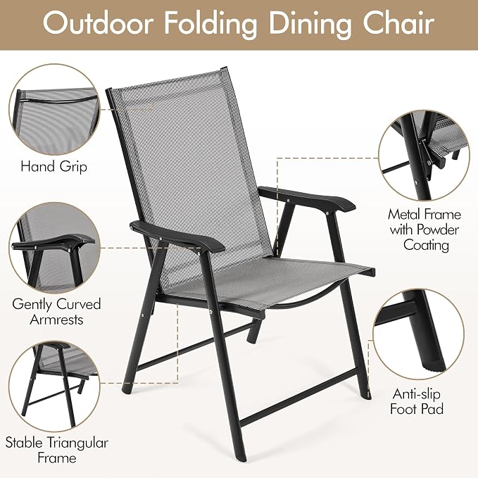 Yaheetech Patio Dining Chairs Set of 2 - Image 7