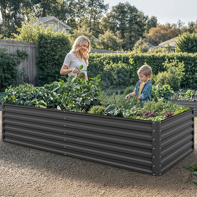 YITAHOME 8x4x2 ft 2pcs Galvanized Raised Garden Bed Kit, Large Metal Planter Box - Image 3