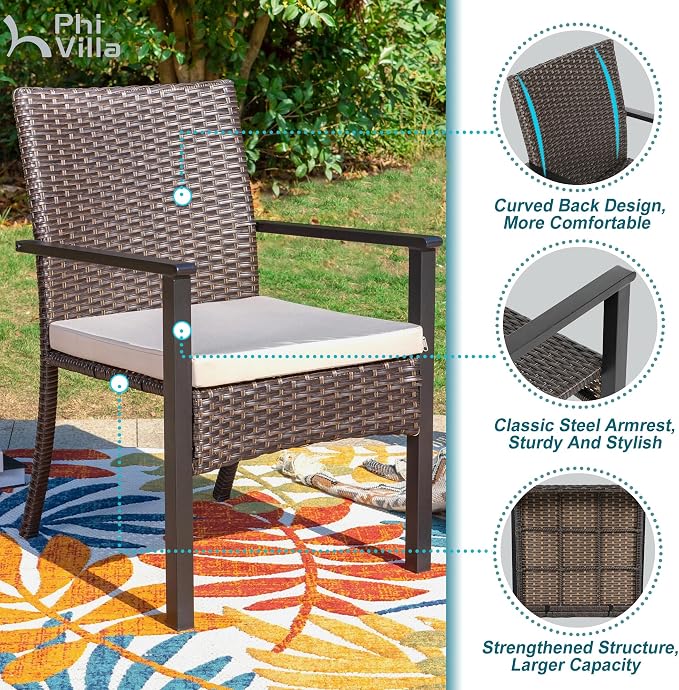 PHI VILLA 7 Pieces Outdoor Dining Set - Image 3