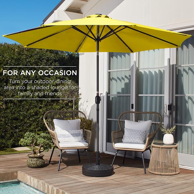Best Choice Products 10ft Outdoor Table Compatible Steel Polyester Market Patio - Image 3