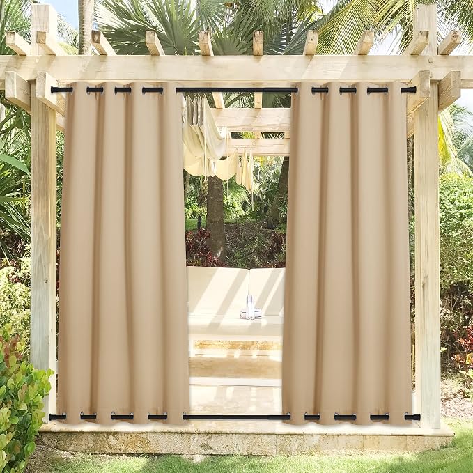 NICETOWN 2 Panels Outdoor Curtains - Image 2