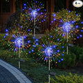 btfarm 4 Pack 120 LED Solar Garden Lights Outdoor, 8 Modes Firework Lights by btfarmdecorativelighting