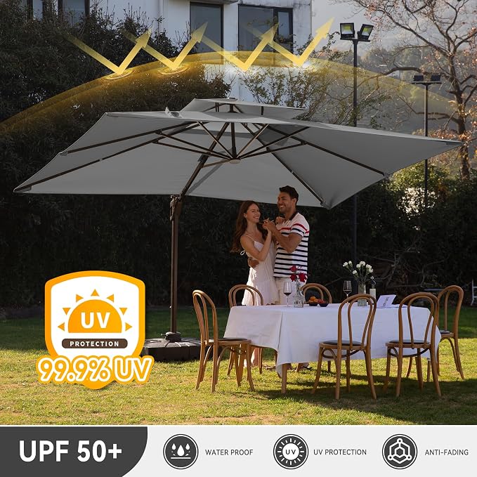 10 X 13 FT Cantilever Outdoor Patio Umbrella - Image 7