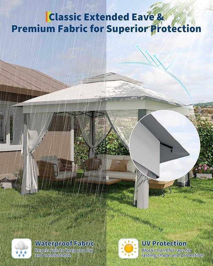 11'x11 Pop-Up Gazebo, Instant Outdoor Canopy Tent - Image 4