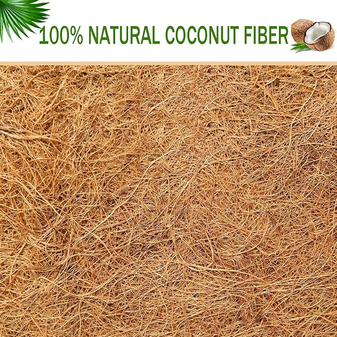 bboUod 2 pcs Garden Coconut Planter Liners Preformed Window Box Liners Natural - Image 6