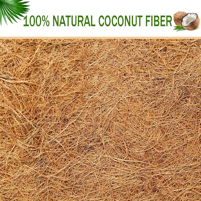 2 pcs Garden Coconut Planter Liners Preformed Window Box Liners Natural Trough - Image 6