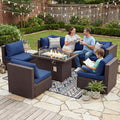 NICESOUL 7 Piece Large Size Patio Sectional Furniture Set by NICESOUL