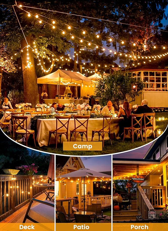 Brightown 108FT 52 LED Solar String Lights Outdoor - Image 8