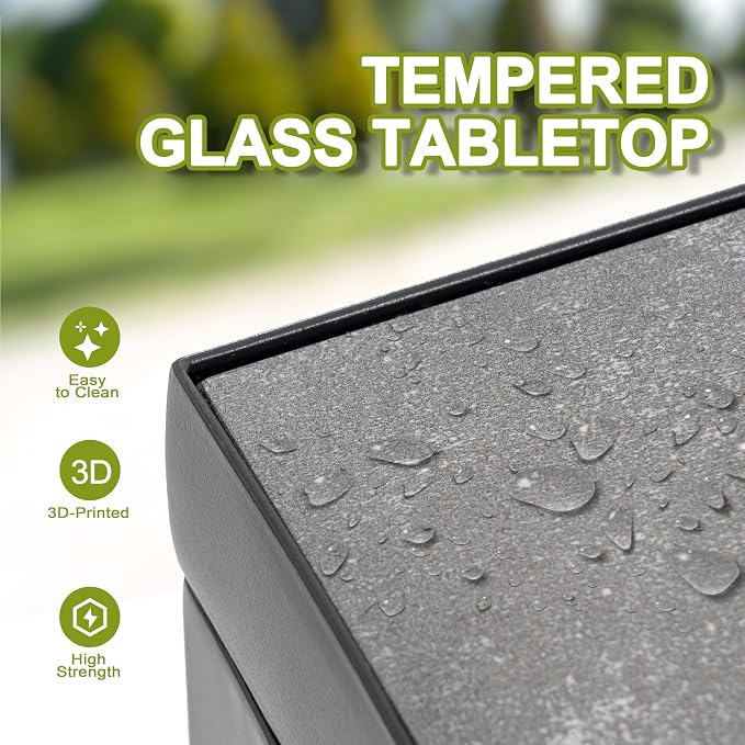NUU GARDEN 3 Piece Patio Bar Set, 2 Textilene High Bar Stools and Patio Bar - Image 3
