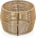 Furniture of America Ysar Boho Rattan Round Coffee Table Outdoor by FurnitureofAmerica