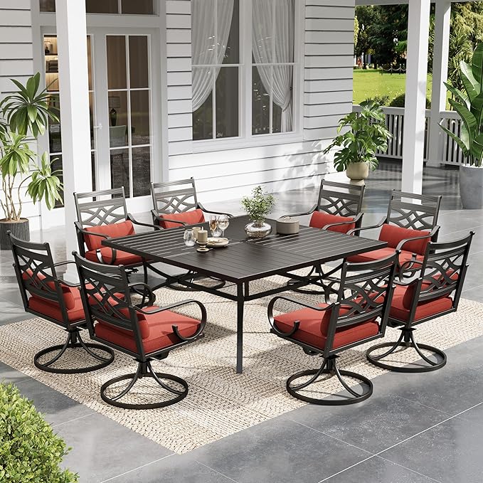 Sophia and William Swivel Outdoor Patio Dining Set by SophiaWilliam