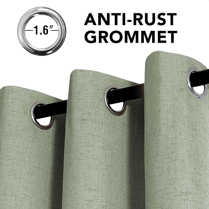 H.VERSAILTEX Linen Curtains 100% Blackout Curtains - Image 3