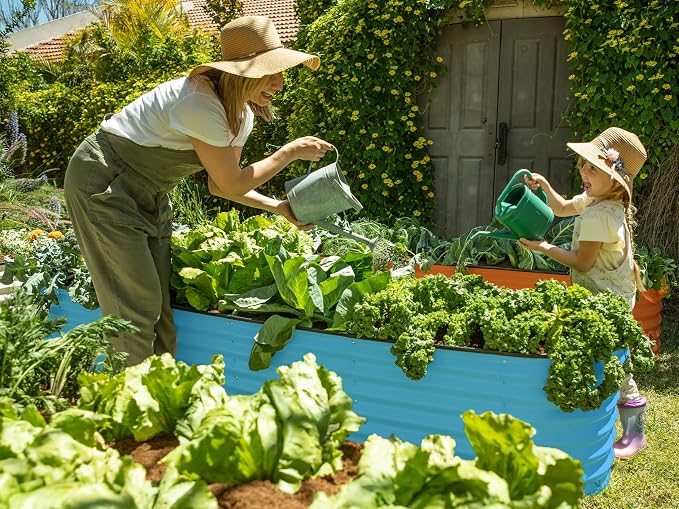9-in-1 Galvanized Steel Raised Garden Bed // 8×2×1.5 ft Modular Planter - Image 3