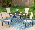 Sophia & William Patio Dining Set 5 Pieces, 4 Stackable Aluminum Textilene by SophiaWilliam