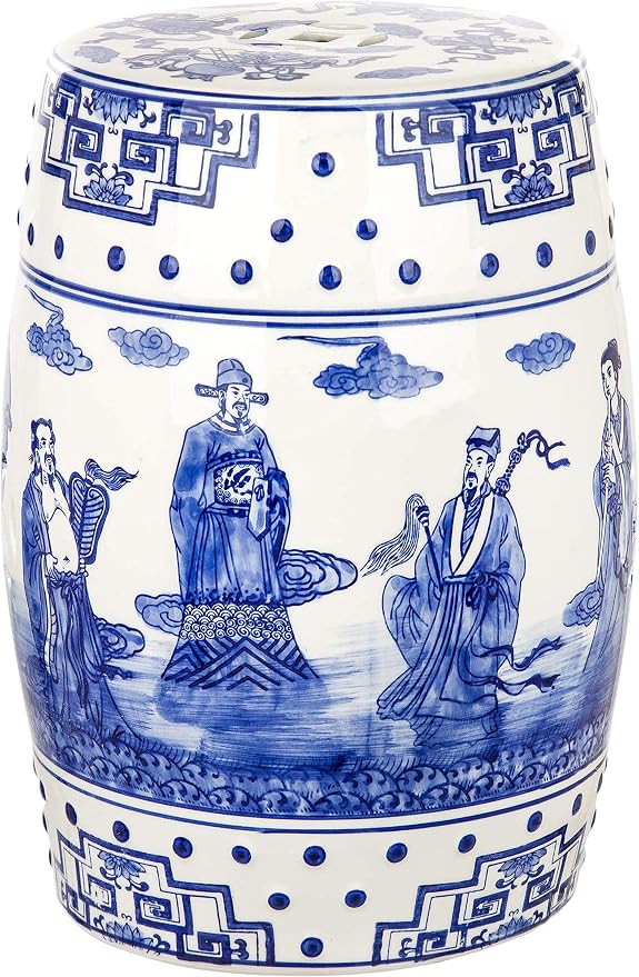 Safavieh Ocean Jewel Chinoiserie Ceramic Decorative Garden Stool - Image 4