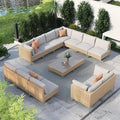 Grand patio 14-Piece Wicker Patio Furniture Set, Boho Outdoor Conversation Set by GrandPatio