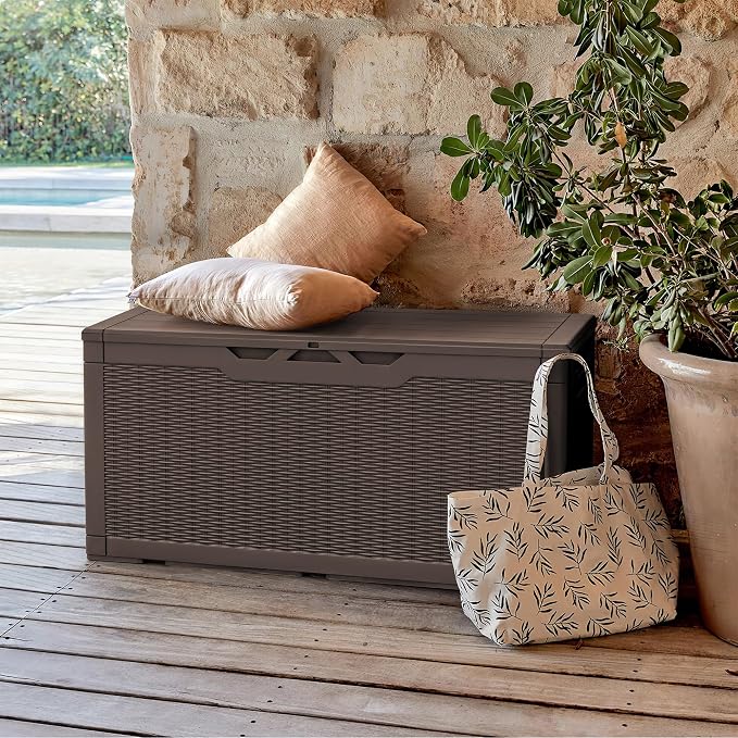 Greesum 100 Gallon Resin Patio Storage Box - Image 2