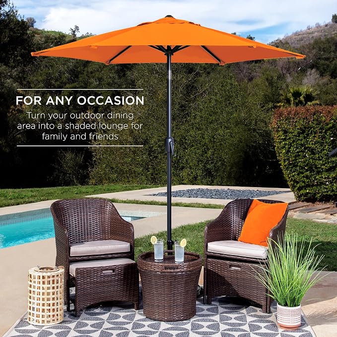 Best Choice Products 7.5ft Heavy-Duty Round Outdoor Market Table Patio Umbrella - Image 3