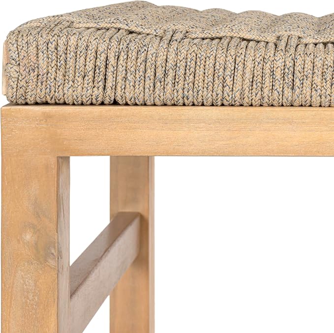 JONATHAN Y BSL1201A-SET2 Armand 30" Modern Coastal Backless Acacia Wood Outdoor - Image 7