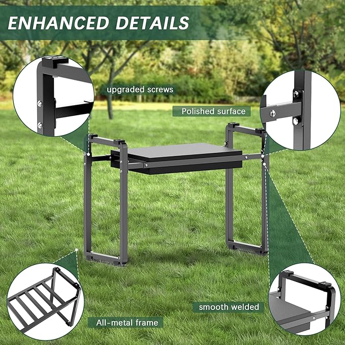 FLINTER Garden Kneeler and Seat, 10.2" Wider Heavy Duty Thick Gardening Bench - Image 4