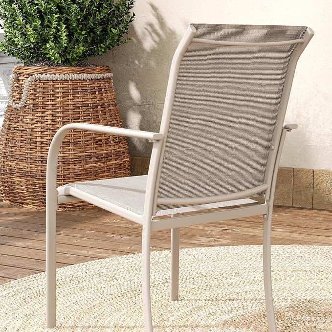 VICLLAX 7 Pieces Patio Dining Set, Outdoor Furniture Set Includes 47.2" Round - Image 3
