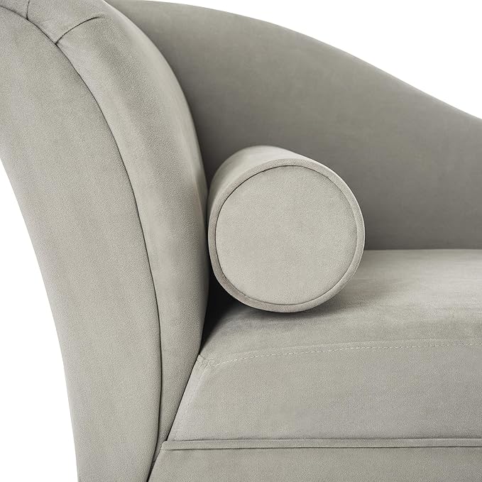 Safavieh Home Collection Caiden Grey Velvet Chaise - Image 12