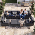 NICESOUL 8 Seater Modern Luxury Outdoor Furniture Set, Extra Large PE Wicker by NICESOUL