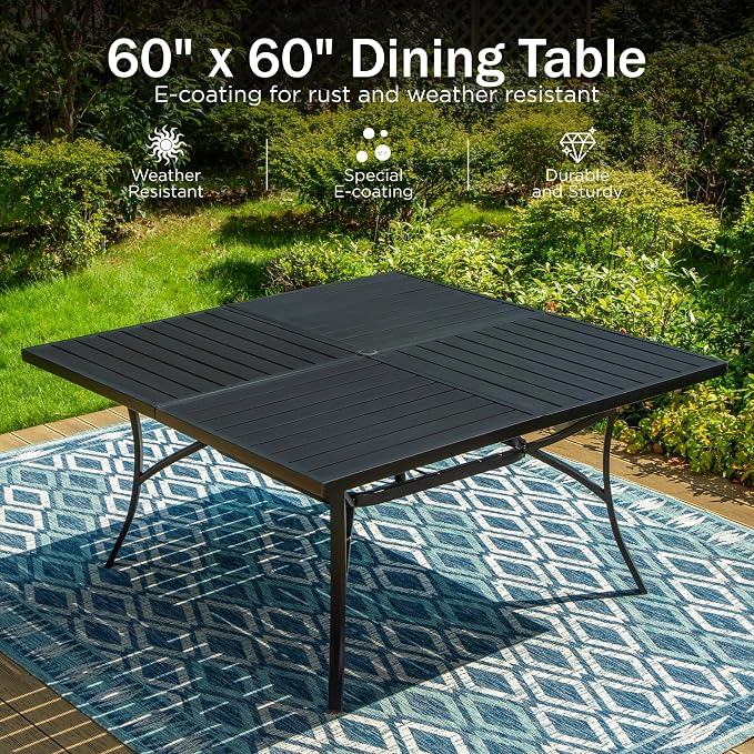 PHI VILLA 9 Pieces Outdoor Dining Set - Image 3