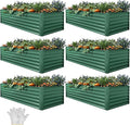 YITAHOME 6pcs 6x3x2 ft Galvanized Raised Garden Bed Kit, Large Metal Planter Box by YITAHOME