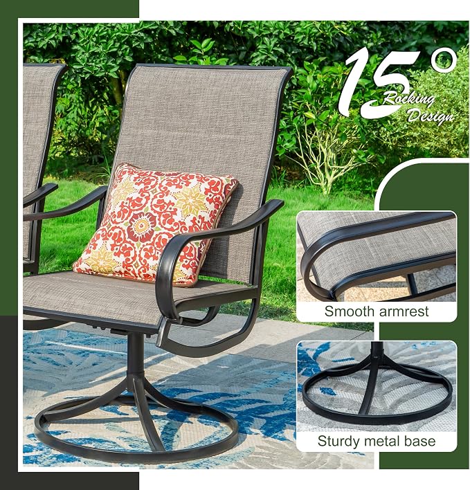 Sophia & William Patio Dining Set 5 Pieces Outdoor Furniture Set - Image 4