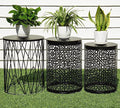 HFHOME Set of 3 Heavy-Duty Round End Table, Side Table, Coffee Table by HFHOME