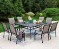Sophia & William Patio Dining Set 9 Pieces, 8 Quick Dry Textilene Chairs and 1 by SophiaWilliam