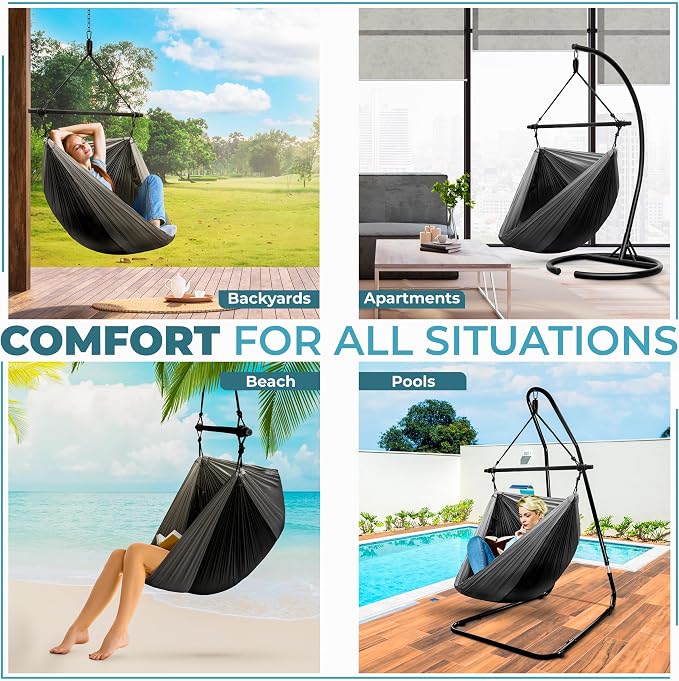 Sorbus Hanging Hammock Chair - Image 6