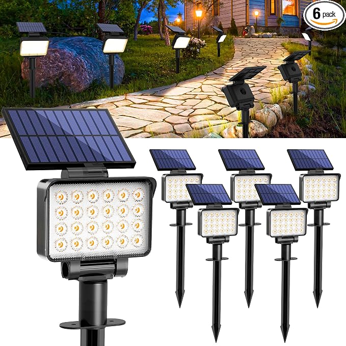 Solar Spot Lights Outdoor Waterproof by AUDERWIN