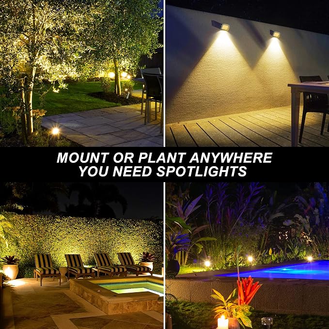 Solar Spot Lights Outdoor, 20 LED IP65 Waterproof Landscape Lighting, - Image 2