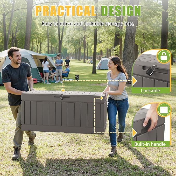 Greesum Outdoor Storage Box 82 Gallon Storage Bin - Image 4