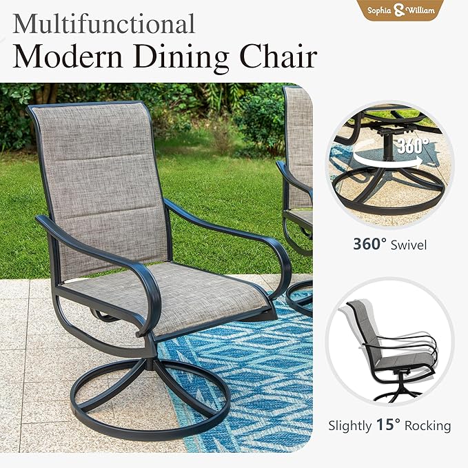 Sophia & William Patio Sets 5 Pieces Patio Dining Set - Image 4