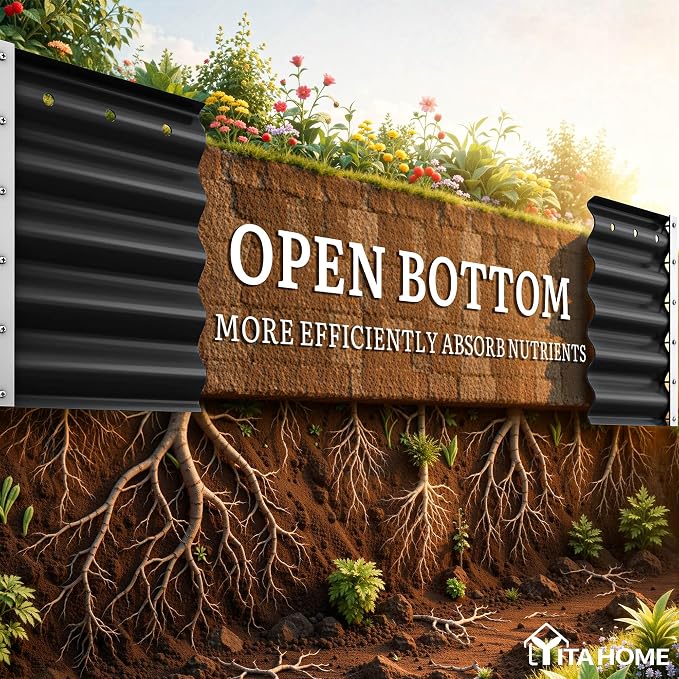 YITAHOME 17" Tall 9 in 1 Large Raised Garden Bed Kit, Outdoor Above Ground - Image 4
