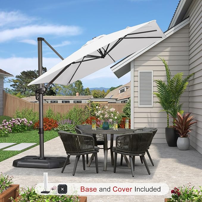 PURPLE LEAF 8'×8' Patio Cantilever Umbrella - Image 2