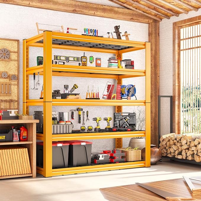 REIBII Garage Shelving Load 3200LBS, 5-Tier Storage Shelves, Adjustable Heavy - Image 8