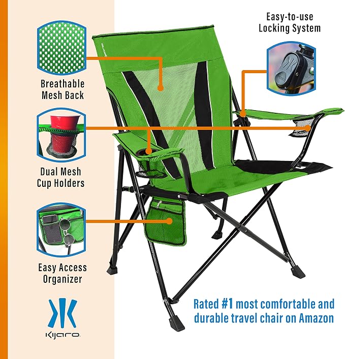 Kijaro XXL Dual Lock Portable Camping Chair - Image 5