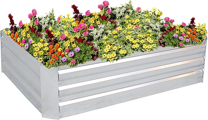 Sunnydaze 11.75" H Raised Metal Garden Bed by SunnydazeDecor