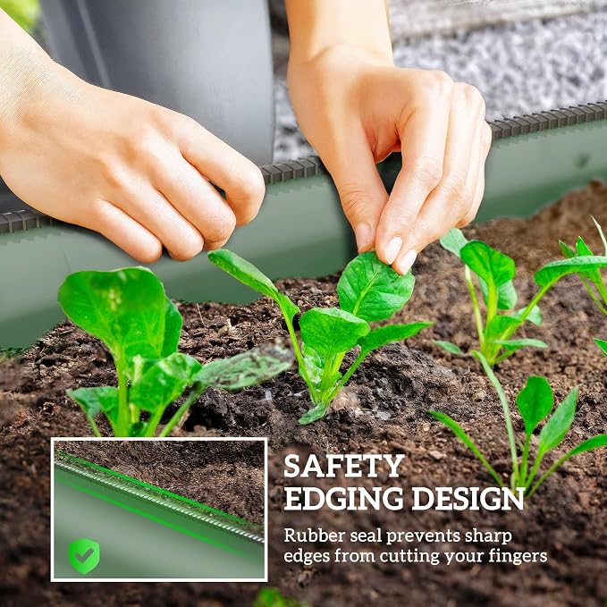 Outsunny 5' x 2' x 1' Galvanized Raised Garden Bed Kit, Outdoor Metal Elevated - Image 5