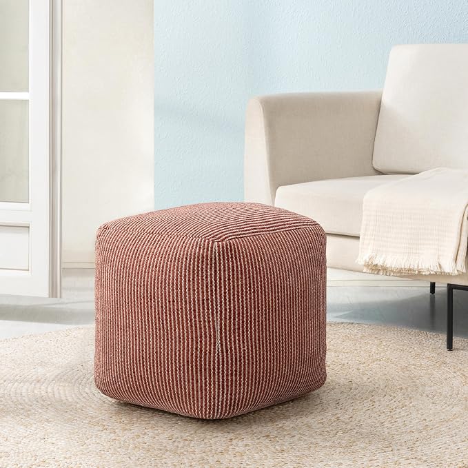 Anji Mountain 100% Handmade & Handcrafted Comfortable Home Décor Pouf Ottoman - Image 2